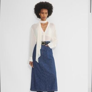 Aritzia Limelight Maxi Denim Skirt